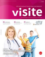 Titelseite der visite Männergesundheit - jüngerer und älterer Mann - Arm in Arm